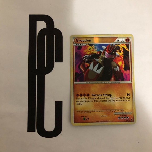 Pokemon Other - Pokemon Groudon 2011 Holographic Trading Card